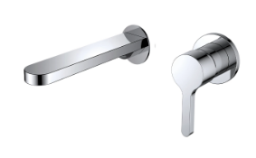 2 X BRAND NEW VURTU Datchworth Soft Square Spout Wall Mounted Basin/ Bath Filler, 1/4 Turn, Single