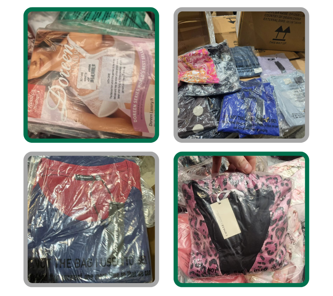 Liquidation of 6,500 Pieces of New Branded Clothing, Footwear, Lingerie & More - Huge Resale Potential -  Delivery Available!