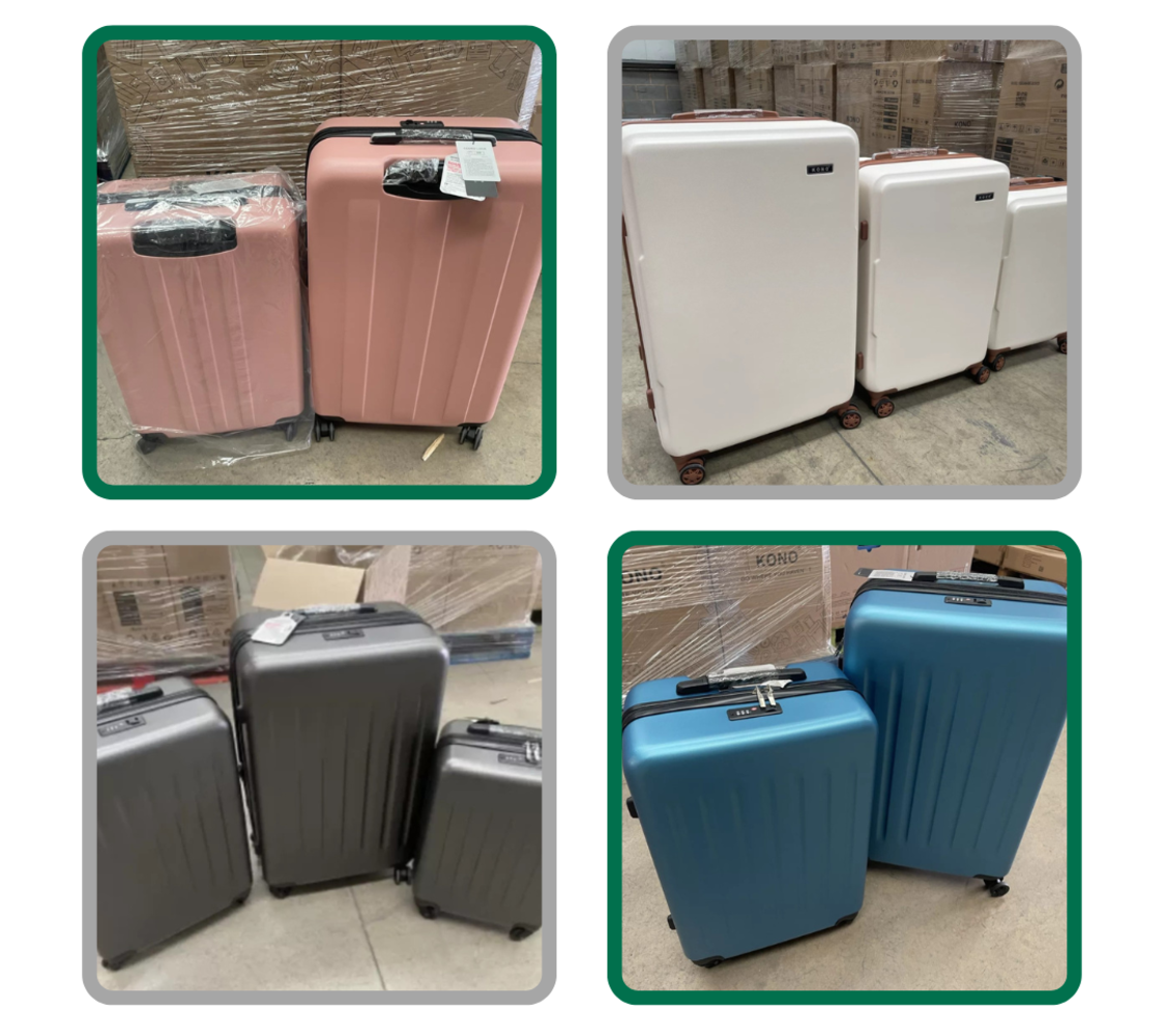 BRAND NEW KONO PREMIUM LUGGAGE SETS IN A VARIETY OF COLOURS AND SETS SIZES. DELIVERY AVAILABLE