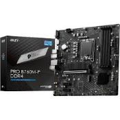 MSI PRO B760M-P DDR4 Motherboard, Micro-ATX - Supports Intel 14th, 13th & 12th Gen Core