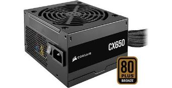 CORSAIR CX650 80 PLUS Bronze 650W ATX Power Supply (LOC: B3Cage.5-TP597)