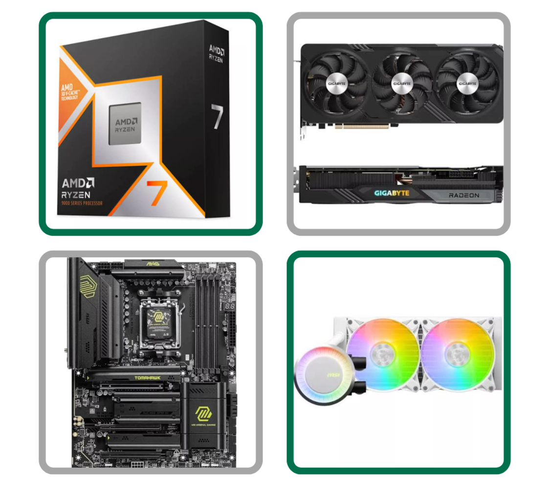 Graphics Card, Computer Cases, Coolers, Intel Processors, AMD Ryzen Units, Power, Motherboards, LCD Tablets, Memory Units and more