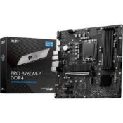 MSI PRO B760M-P DDR4 Motherboard, Micro-ATX - Supports Intel 14th, 13th & 12th Gen Core