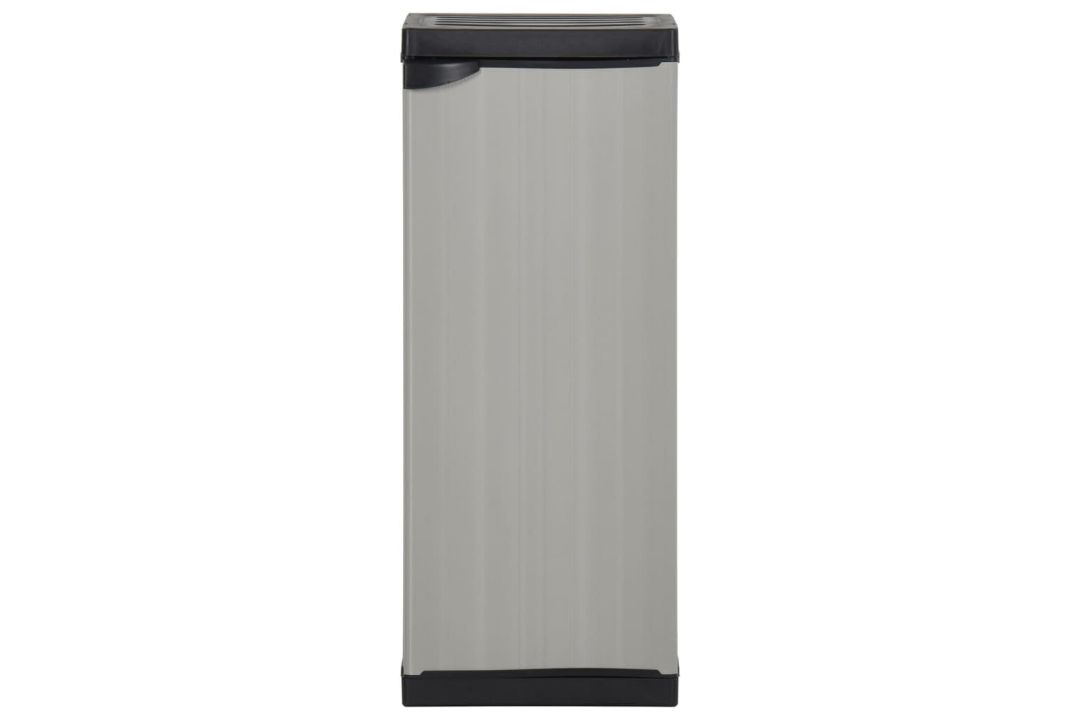 Boxed Garden Storage Cabinet with 1 Shelf Grey and Black 35x40x85 cm (LOC: SR6(7.3)-WO756)