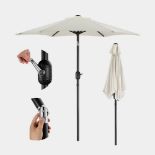 Boxed 2m Steel Garden Parasol - White (LOC: SR5(3.1)-LP490)