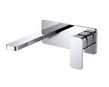 2 X BRAND NEW VURTU Barkway Square Plate, Soft Square Handle Wall Mounted Basin/ Bath Filler, Single