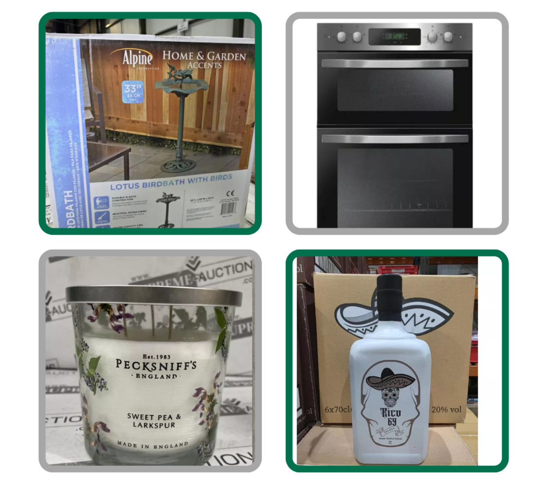 Liquidation Sale of Luxury Garden Goods & Furniture, Branded Footwear & Clothing, Pallet Lots, Gadgets, Tools, Electricals, Baby Goods & More!