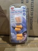 144 X NEW BOXED SETS OF 3 MAXI FOAM EAR PLUGS - TRAVEL ESSENTIALS. RRP £5.99 PER SET (LOC: 18.5-