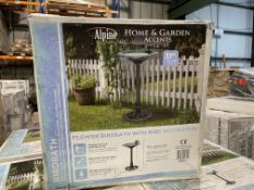 5 X BRAND NEW Alpine TEC114 Corporation 79 cm Tall Outdoor Antique Flower Birdbath with Bird