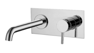 2 X BRAND NEW VURTU Ares 2 Tap Hole, Square Plate Wall Mounted Basin/ Bath Filler, 1/4 Turn,