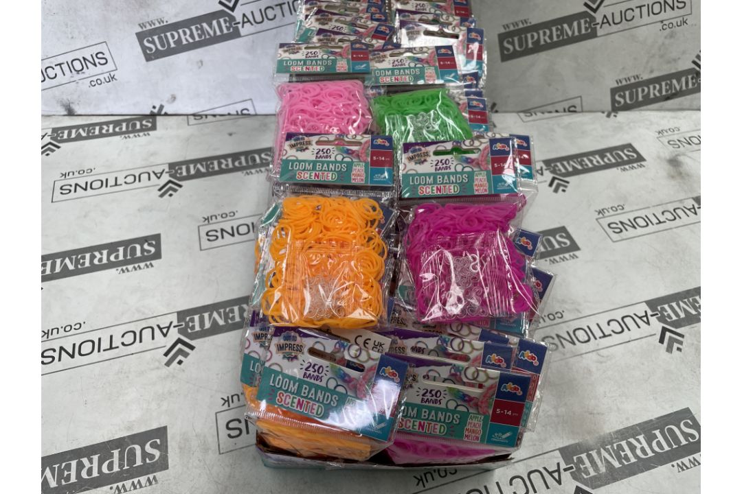 3 x Boxes of brand new brand new scented loom bands 152 packs per box, assorted colours per box. ( - Image 2 of 2