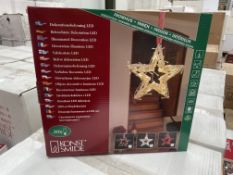 12 X BRAND NEW KONSTSMIDE 30 LED ILLUMATIVE DECORATIVE STAR (LOC: 20.10.-AA9120)