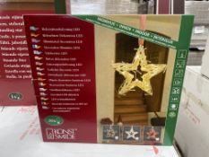 12 X BRAND NEW KONSTSMIDE 30 LED ILLUMATIVE DECORATIVE STAR (LOC: 45.2-AA9117)