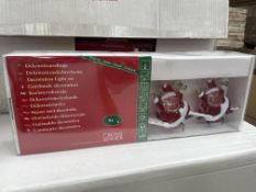 12 X BRAND NEW KONSTMSIDE 8 LIGHT SANTA DECORATION LIGHT SETS (LOC: 46.12-AA9200)