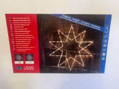 8 X BRAND NEW KONSTSMIDE 120 LED 100CM STAR DECORATIVE ILLUMINATING DECORATIONS (LOC: 20.19-AA9048)