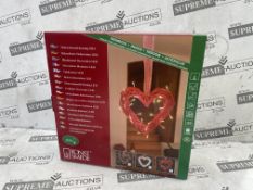 12 X BRAND NEW KONSTSMIDE 30 LED DECORATIVE HEART LIGHTS (LOC: 25.13-AA9077)