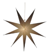 10 X BRAND NEW KONSTSMIDE PAPER STAR 115 CM, BLACK. INCL. CONNECTION CABLE 230 V RRP £49 EACH. (LOC: