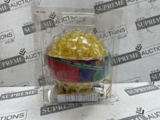 12 X BRAND NEW KONSTSMIDE 50 LED YELLOW DECORATION BALLS (LOC: 18.4-AA9110)