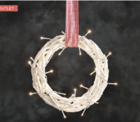 12 X BRAND NEW KONSTMSMIDE LED wooden silhouette wreath white RRP £39 EACH. LED wooden silhouette