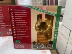 12 X BRAND NEW KONSTSMIDE ILLUMINATED DECORATIVE LED WREATHS (LOC: 24.16-AA9119)