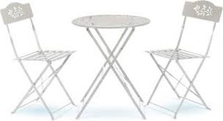 BRAND NEW Alpine Corporation Indoor/Outdoor 3-Piece Bistro Set Folding Table and Chairs Patio