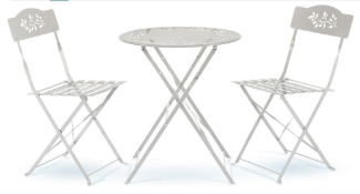 Boxed New Alpine Corporation Indoor/Outdoor 3-Piece Bistro Set Folding Table and Chairs Patio