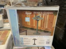 5 X BRAND NEW ALPINE CORPORATION LOTUS GARDEN BIRDBATHS (LOC: 20.18-aa8817)
