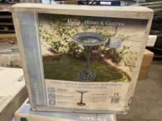 5 X BRAND NEW ALPINE CORPORATION LOTUS GARDEN BIRDBATHS (LOC: 45.1-aa8325)