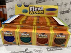 PALLET TO CONTAIN 1032 X BRAND NEW PLAYHUB FLEXI WORM PUNCH SQUASH AND SQUEEZE TOYS IN ASSORTED