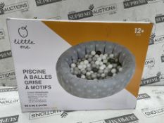 12 X BRAND NEW LITTLE ME SOFT BABY BALL PIT POOLS ROUND SOFT PLAY 90 X 90 X 30CM RRP £26 EACH (
