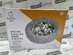 12 X BRAND NEW LITTLE ME SOFT BABY BALL PIT POOLS ROUND SOFT PLAY 90 X 90 X 30CM RRP £26 EACH (