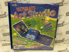 6 X BRAND NEW TAREMA ULTIMATE ART STUDIO SETS RRP £28 EACH. 72 WAX CRAYONS, 48 COLOURING PENCILS, 30
