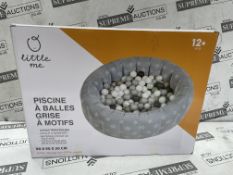 12 X BRAND NEW LITTLE ME SOFT BABY BALL PIT POOLS ROUND SOFT PLAY 90 X 90 X 30CM RRP £26 EACH (