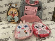 20 X BRAND NEW FRINGO CHILDRENS BAGS IN VARIOUS DESIGNS AND SIZES (LOC: 25.17-AA9102)