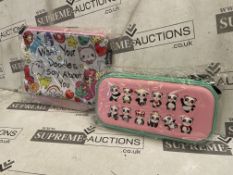 20 X BRAND NEW ASSORTED CHILDRENS PENCIL CASES IN VARIOUS DESIGNS AND SIZES (LOC: 46.21-AA9100)