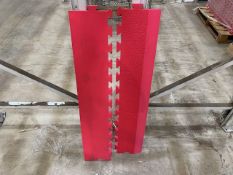 PALLET TO CONTAIN 80 X NEW RED MICRO CELLULAR SHEETS SIZE 100CM X 20CM X 19-21MM AND 36 X WHITE