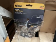 8 X BRAND NEW ROLSON ADJUSTABLE SAFETY GLASSES R28.2 (LOC: 28.2-M67 - 1P)