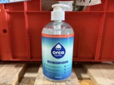 9 X BRAND NEW ORCA HAND SANITISER GEL 500ML (LOC: R32.3-B215 - 1P)