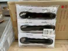 360 X BRAND NEW MOLLY AND ROSE BLACK BUN TWISTS (LOC: 19.8-AA390 - 1P)