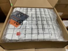 16 X BRAND NEW QUEEN BLUE GREY WINDOWPANE LIGHTWEIGHT SUPER SOFTT EASY CARE MICROFIBRE SHEET SETS