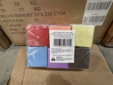 15 X BRAND NEW JUVALE 7200 PIECE 2 INCH TISSUE PAPER SQUARES IN ASSORTED COLOURS FOR ARTS AND CRAFTS