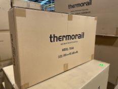 BRAND NEW THERMORAIL 7094B MATT BLACK HEATED TOWEL RAIL 800 X 400MM RRP £349 (LOC: 23.10-AA478 -