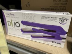 2 X BRAND NEW CORTEX INTERNATIONAL PLATINUM COLLECTION DUO FLAT IRON SET, 100% SOLID CERAMIC