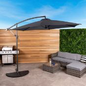 Boxed 300cm Cantilever Parasol Grey (LOC: SR6(6.6)-XL459)