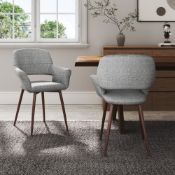 Boxed Diahna Upholstered Armchair (Set of 2) (LOC: SR6(5.5)-XL431)