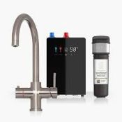 Boxed 4-1 Instant Boiling Filtered Water Tap - Swan Neck Brushed Nickel (LOC: SR6(6.6)-XL454)
