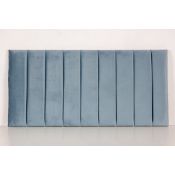 Boxed Cayuse Upholstered Headboard Double (4'6) Aqua (LOC: SR6(5.1)-XL411)