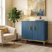 Boxed Accent Cabinet 2-Door Storage Sideboard Adjustable Shelf Living Room (LOC: SR6(6.6)-XL463)