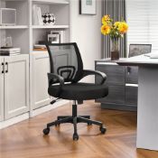 Boxed color Mid-Back Mesh Swivel Office Chair Black (LOC: SR6(5.5)-XL432)