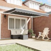 Boxed VidaXL Retractable Door / Window Awning White 300 cm W x 250 cm D (LOC: SR6(5.1)-XL418)